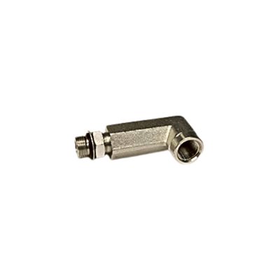 ADAPT. 90° MALE ORB 1 / 2" X FEM NPT 3 / 8" LONG