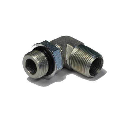 ADAPT. 90° MÂLE ORB 5 / 16" X MÂLE NPT 1 / 8"