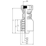 RACCORD UNE PIÈCE FEM BSPP DOUBLE HEX Série B43