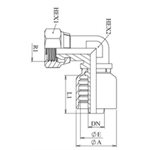 RACCORD 90° UNE PIÈCE FEM BSPP COMPACT Série B43