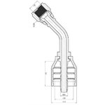 SWAGE FITTING 45° ONE PIECE FEM JIC 5 / 8" X 1 / 2"