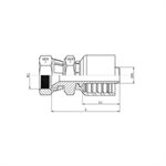 RACCORD UNE PIÈCE FEM KOMATSU 3 / 8" X M18 X 1.5