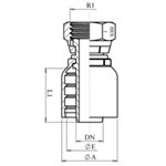 RACCORD UNE PIÈCE FEM BSPP FACE PLATE Série B43