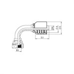 SWAGE FITTING 90° ONE PIECE FEM BSPP FLAT FACE 1 / 2" X 1 / 2"