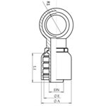 SWAGE FITTING ONE PIECE BANJO METRIC M16 X 1.5 X 5 / 16"