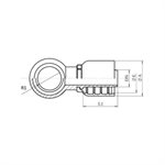 SWAGE FITTING ONE PIECE BANJO METRIC M16 X 1.5 X 5 / 16"