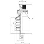 RACCORD UNE PIÈCE MÂLE BSPP CÔNE 60° 1-1 / 4" X 1"