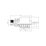 RACCORD UNE PIÈCE MÂLE BSPP CÔNE 60° 1 / 4" X 1 / 4"