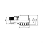 SWAGE FITTING ONE PIECE MALE BSPT 1 / 8" X 1 / 4"