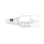 RACCORD UNE PIÈCE MÂLE JIC 1-1 / 2" X 1-1 / 4"