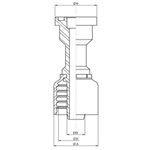 SWAGE FITTING ONE PIECE CODE 61 1-1 / 4" X 1-1 / 4"