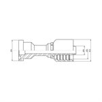 SWAGE FITTING ONE PIECE CODE 61 3 / 4" X 1 / 2"