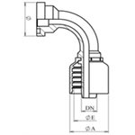 RACCORD 90° UNE PIÈCE CODE 61 1" X 3 / 4"