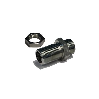 ADAPT. PASSE CLOISON MORFS 1 / 4" X MORFS 1 / 4" AVEC NOIX