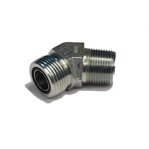 ADAPT. 45° MALE ORFS 1 / 4" X MALE NPT 1 / 8"