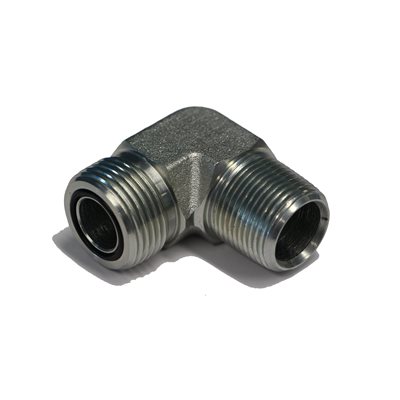 ADAPT. 90° MÂLE ORFS 3 / 8" X MÂLE NPT 3 / 8"