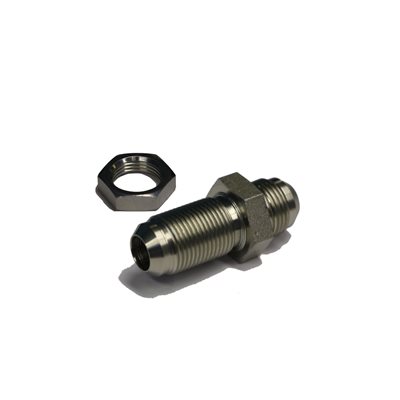 ADAPT. PASSE CLOISON MÂLE JIC 1 / 8" X MÂLE JIC 1 / 8" AVEC NOIX