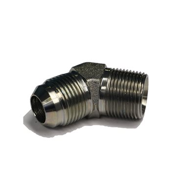 ADAPT. 45° MÂLE JIC 1 / 4" X MÂLE NPT 1 / 4"