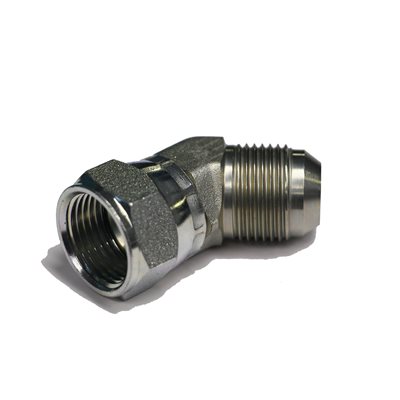 ADAPT. 45° FEM JIC TOURNANT 1 / 4" X MÂLE JIC 1 / 4"