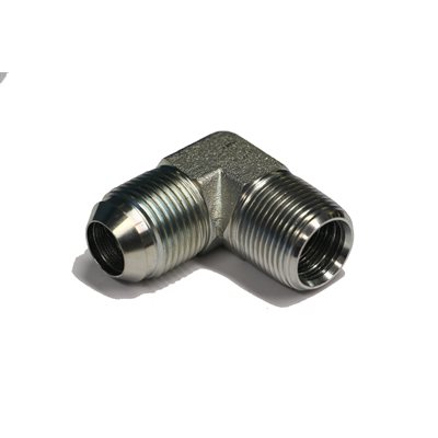 ADAPT. 90° MÂLE JIC 1 / 8" X MÂLE NPT 1 / 4"