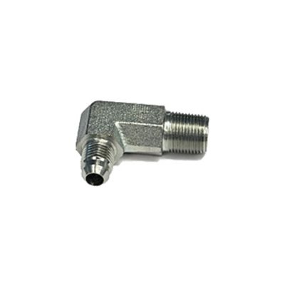 ADAPT. 90° MÂLE JIC 3 / 8" X MÂLE NPT 3 / 8" LONG