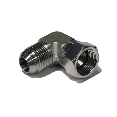 ADAPT. 90° MÂLE JIC 1 / 4" X FEM JIC TOURNANT 1 / 4"