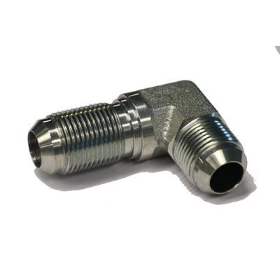 ADAPT. 90° PASSE CLOISON MÂLE JIC 3 / 16" X MÂLE JIC 3 / 16"