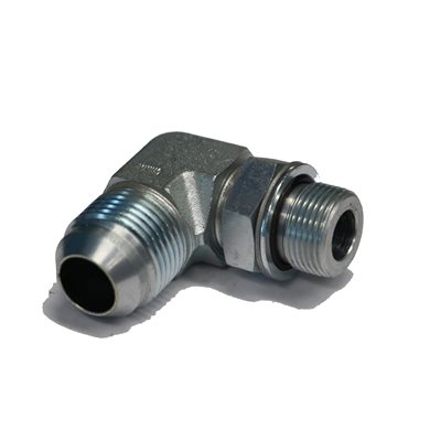 ADAPT. 90° MÂLE JIC 3 / 4" X MÂLE MÉT. AJUST M22 X 1.5