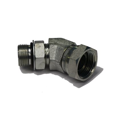 ADAPT. 45° MÂLE ORB 1 / 4" X FEM NPT TOURNANT 1 / 4"