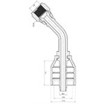 SWAGE FITTING 45° ONE PIECE FEM JIC 3 / 8" X 3 / 8"