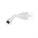 RACCORD 45° UNE PIÈCE FEM JIC 1" X 1"