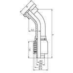 RACCORD 45° UNE PIÈCE CODE 61 1-1 / 2" X 1-1 / 2"