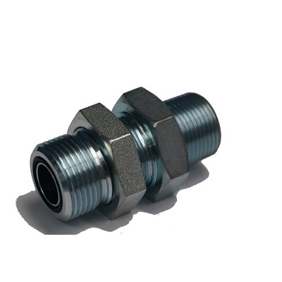 ADAPT. PASSE CLOISON MÂLE ORFS 3 / 8" X MÂLE NPT 3 / 8"