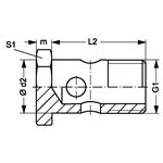 ADAPT. BOULON BANJO FILETS MÉTRIQUES M30 X 2.0