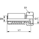 SWAGE FITTING FEM JIC 1 / 2" X 1 / 2"