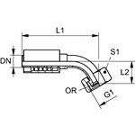 PA 7** AOJ 45 (Femelle JIC 45° avec O-ring)