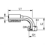 PA 7** AOJ 90 (Femelle JIC 90° avec O-ring)