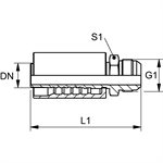 SWAGE FITTING MALE JIC 3 / 4" X 3 / 4"