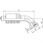 SWAGE FITTING 60° CODE CAT 3 / 4" X 3 / 4"