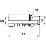 SWAGE FITTING MALE NPT 1" X 1"