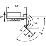 RACCORD 135° CODE 62 1" X 1"