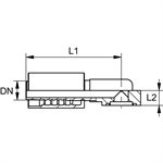 SWAGE FITTING 90° CODE 62 COMPACT 1-1 / 4" X 1-1 / 4"