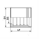 SWAGE FERRULE 2-4 WIRES 4SP / 100R12 1 / 4" SS