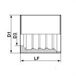 SWAGE FERRULE 2-4 WIRES 4SP / 100R12 1 / 4"