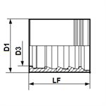 FERRULE 2-4 BRINS 4SP / 100R12 1 / 4" INOX