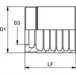 SWAGE FERRULE 1-2 WIRES 1SN NON-SKIVE 1 / 4"