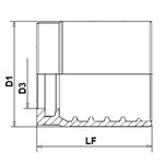 FERRULE 1-2 BRINS R1AT / R2AT (NON-SKIVE) 3 / 16"