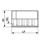 FERRULE BSG100RI / 100R4 (NON-SKIVE) 1"