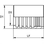 FERRULE THERMOPLASTIQUE 1 BRIN 3 / 16"