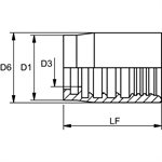 FERRULE THERMOPLASTIQUE TRÈS HAUTE PRESSION 1 / 4"